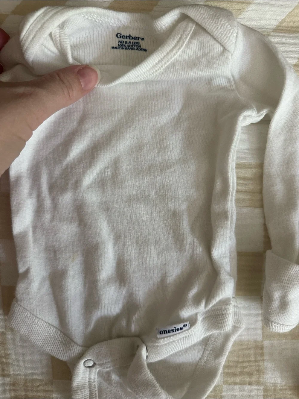 Baby Assorted White Cotton Onesies Multiple Sizes Bundle NB, 0-3, 3-6